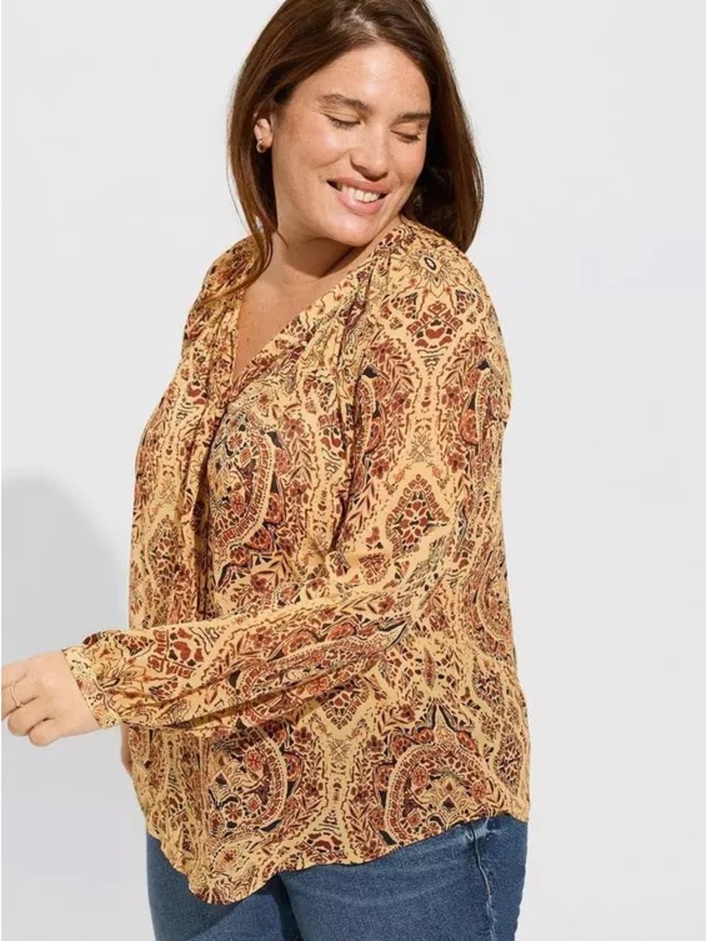 Torrid Crinkle Chiffon Raglan Tie Front Blouse Size 4 NWT